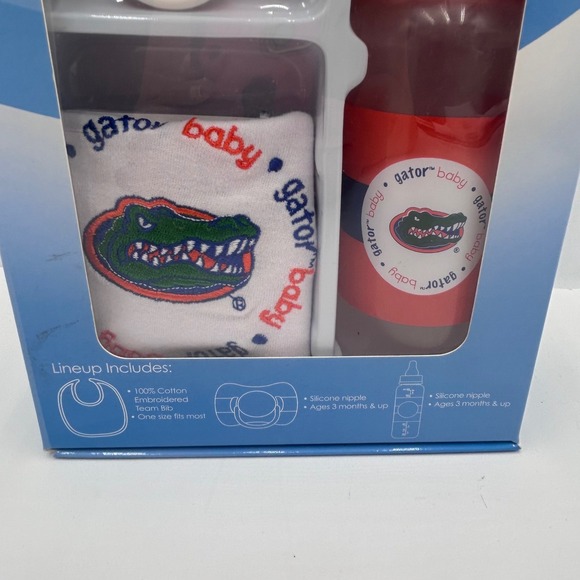 Baby Fanatic Florida Gators Kickoff Collection 3pc Bib Pacifier Bottle Set NEW - Picture 9 of 9